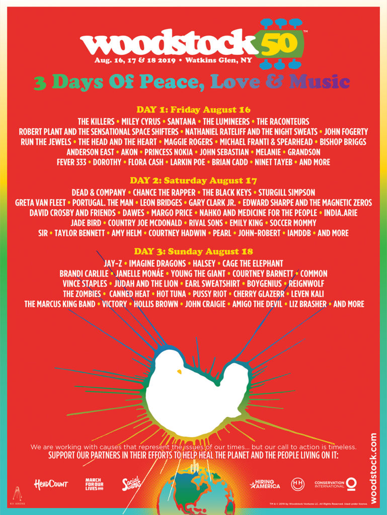 Woodstock festival 2019 poster