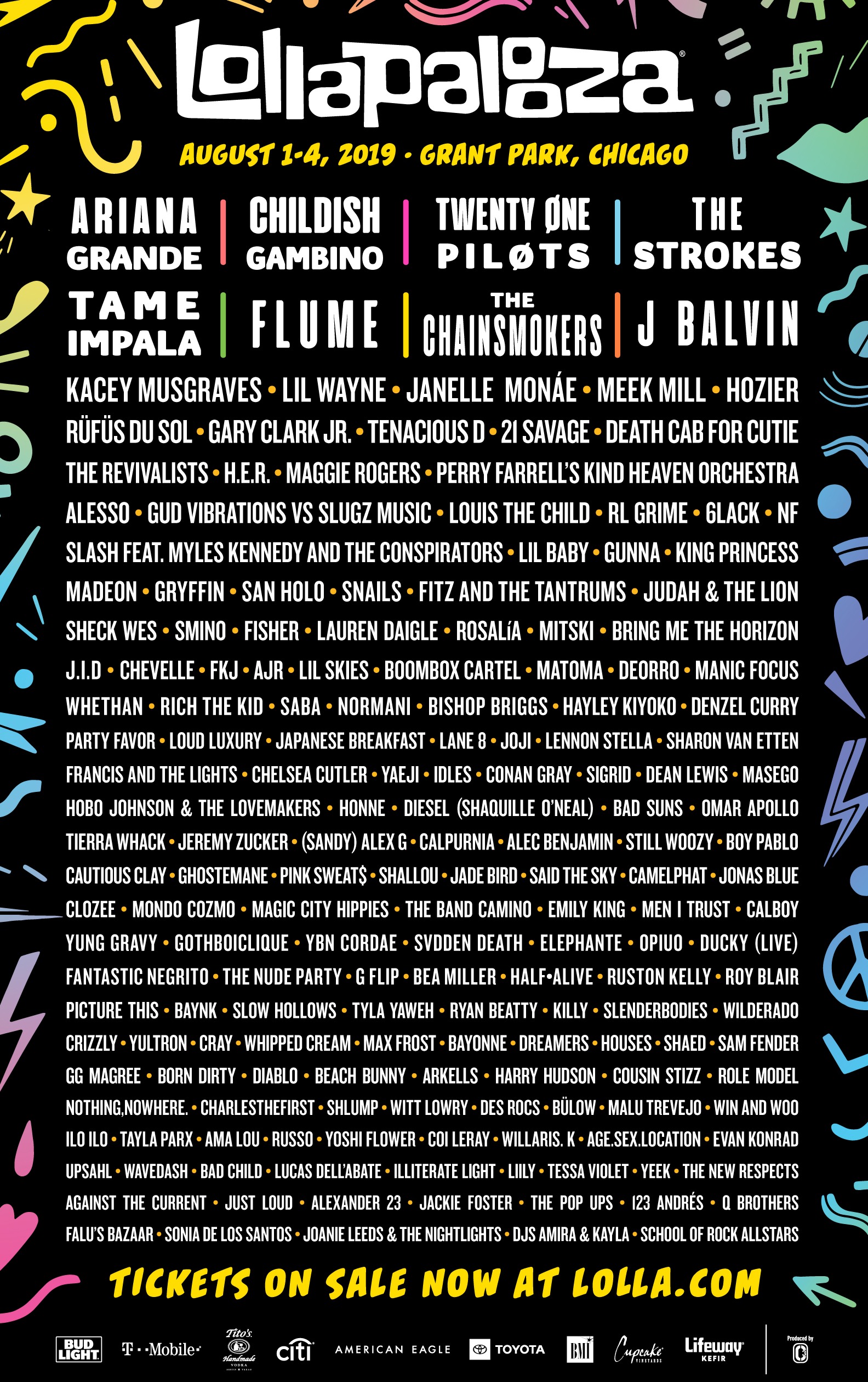2020 Lollapalooza Chicago Festival Lolla Lineup, Tickets and Dates