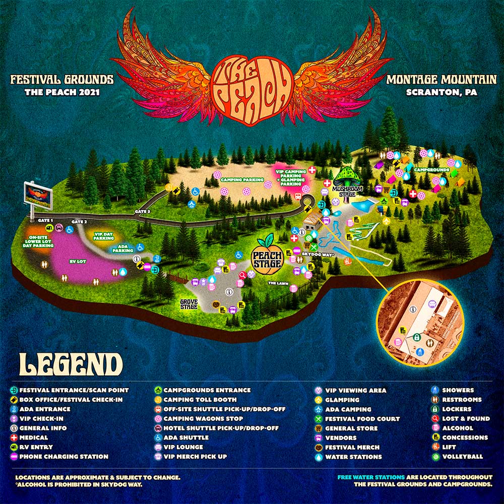 peach festival map