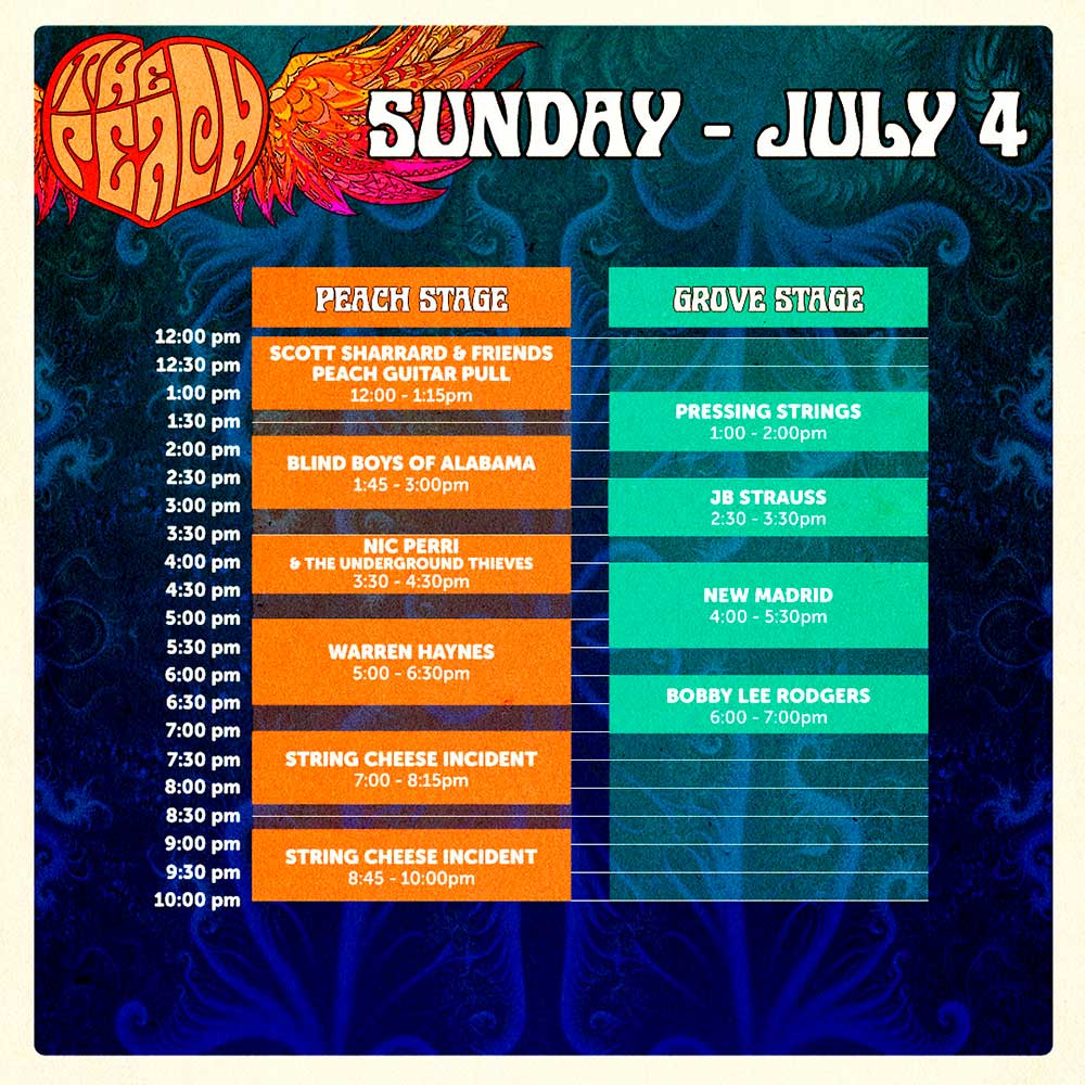 The Peach Festival 2024 Schedule F1 2024 Schedule