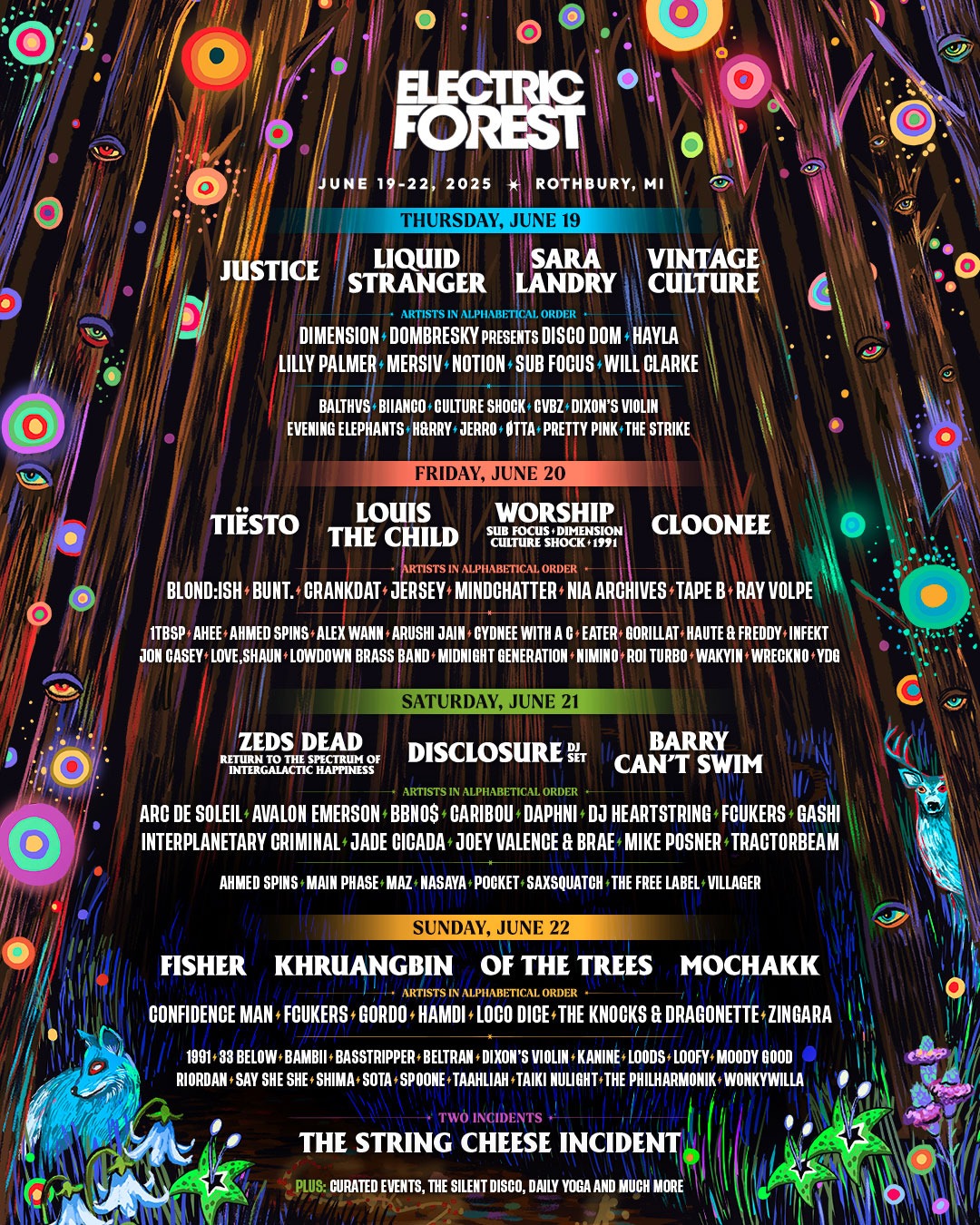 electric forest 2025 lineup