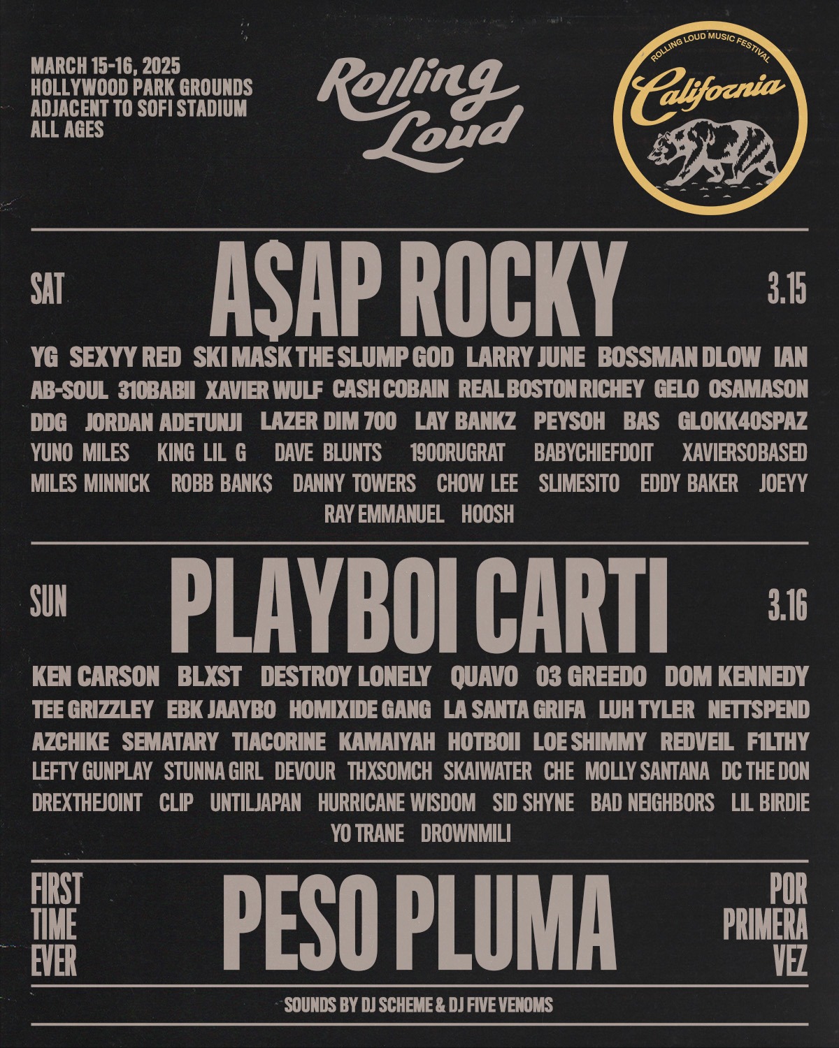 rolling loud california lineup 2025